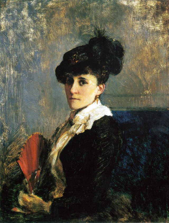 Arbo-Eliza Arbo med spansk hatt by Peter Nicolai Arbo