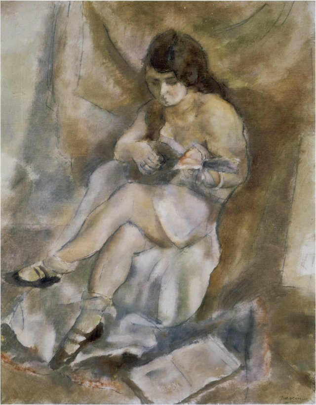 A Woman with a Mandolin by Jules Pascin