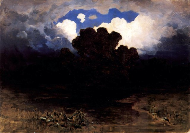 Waldsee, Wolke by Arkhip Kuindzhi