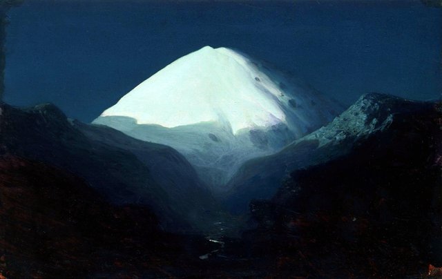 Der Elbrus, Mondnacht by Arkhip Kuindzhi