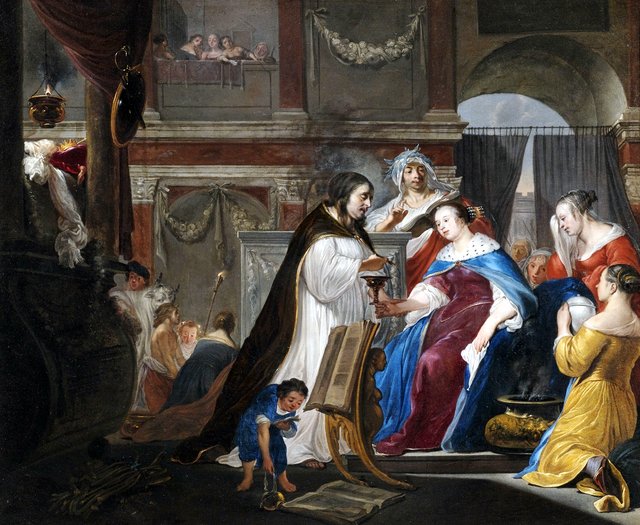 Die Trauerfeier der Königin Artemisia für König Mausolos by Arnold Houbraken