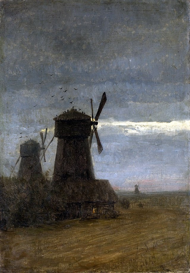 Левитан Ветряные мельницы by Isaac Levitan