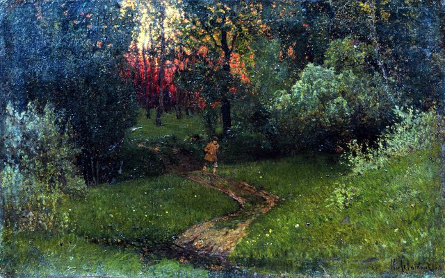 Левитан Дорога в лесу Новокузнецк by Isaac Levitan