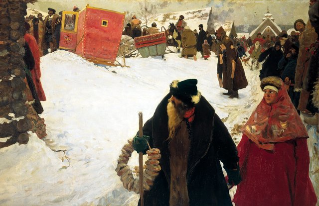 Foreigners' arrival to Moscow, XVII century. by Sergey Ivanov