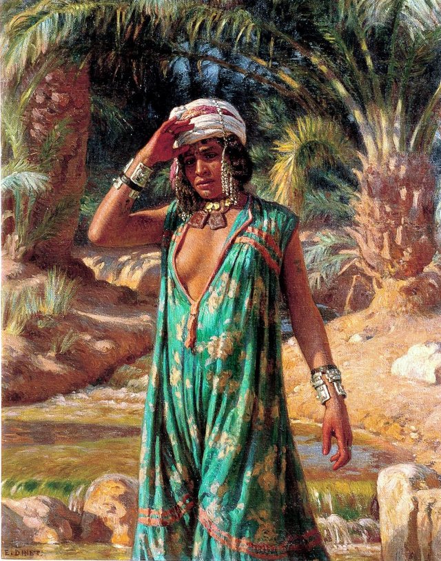 Bather in Oasis by Nasreddine Dinet