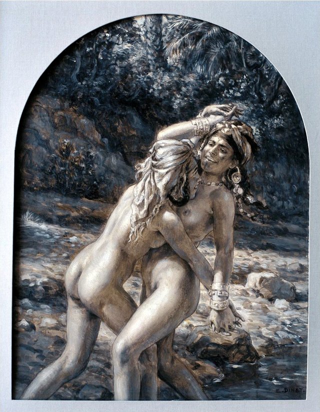Wrestling Bathers by Nasreddine Dinet