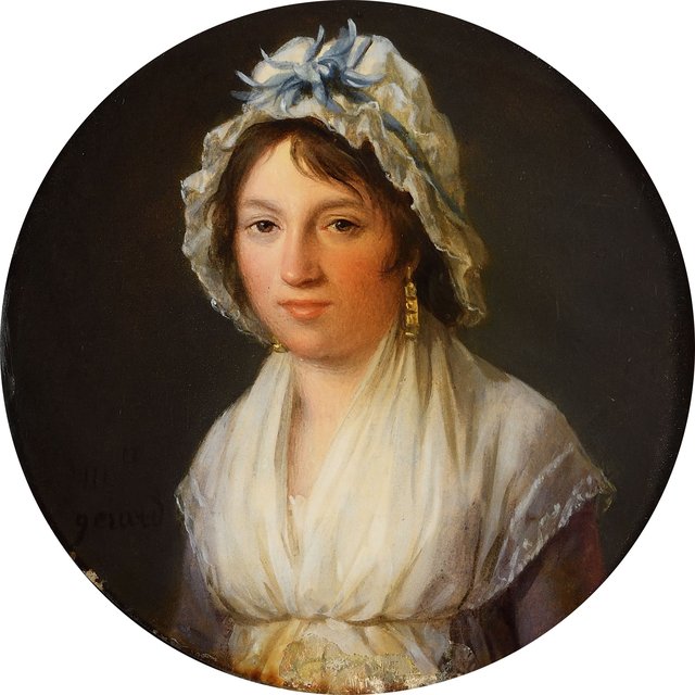 Portrait d'une jeune fille aux boucles d'oreilles by Marguerite Gérard