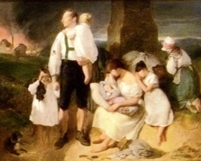 Scene from Friedrich Schiller's poem "The Song of the Bell" by Peter Fendi