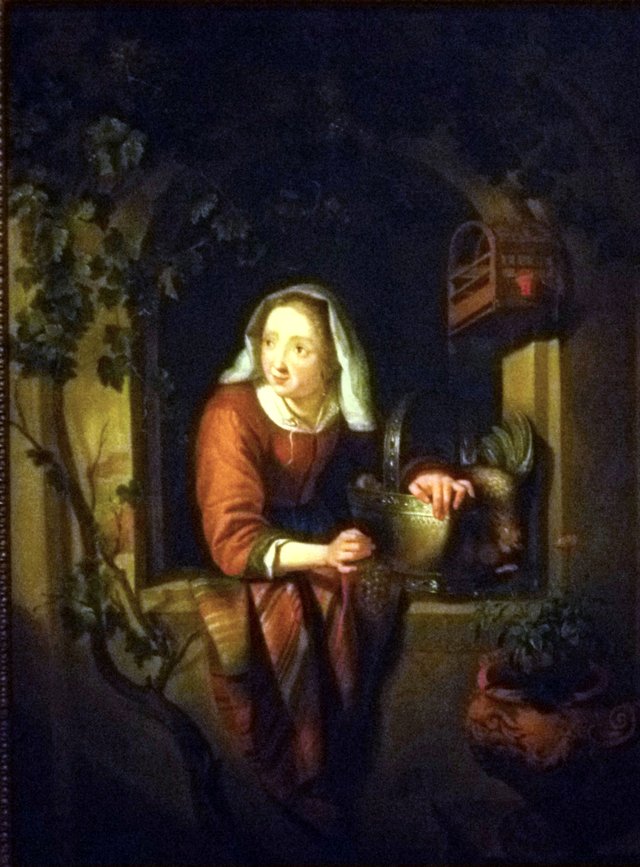 Girl with Grapes by Domenicus van Tol