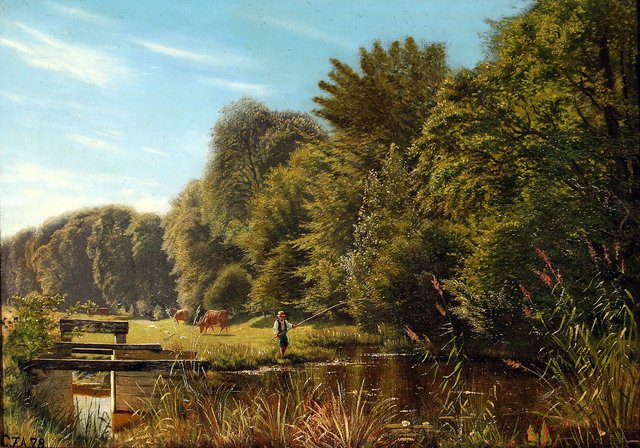 A summer afternoon by Raadvad, north of Copenhagen. by Carl Frederik Aagaard