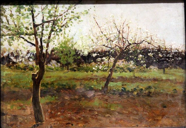 Квітнеючыя яблыні. І. І. Левітан by Isaac Levitan
