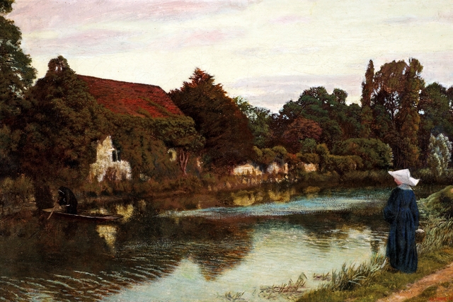 Samostanski čoln by Arthur Hughes