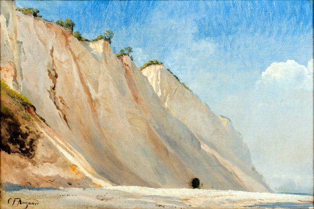 The coast at Møns Klint by Carl Frederik Aagaard