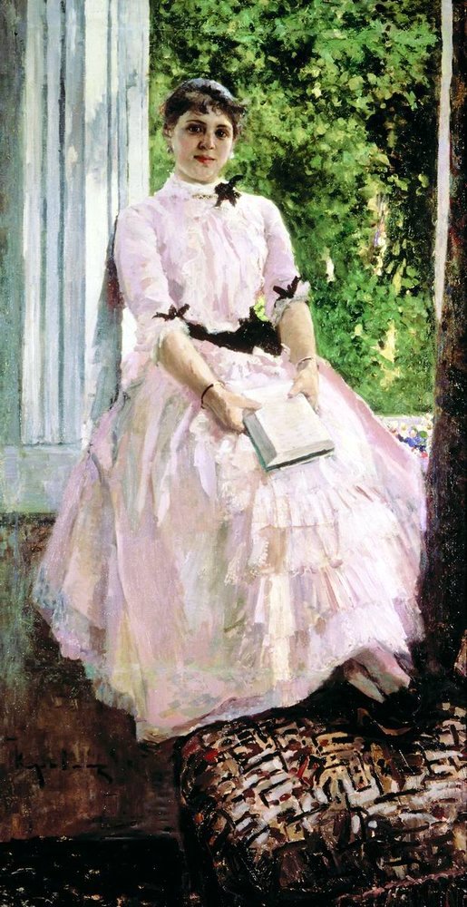 Artist Tatiana Spiridonovna Lyubatovich by K.Korovin by Konstantin Korovin