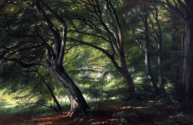 View from Ordrup Forest. by Carl Frederik Aagaard