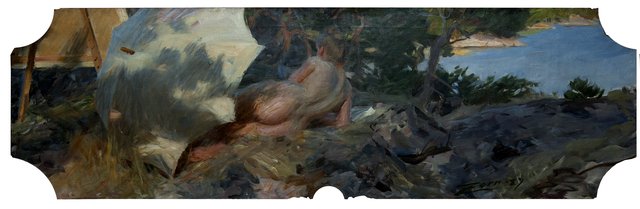 Bather with Parasol, Dalarö by Anders Zorn