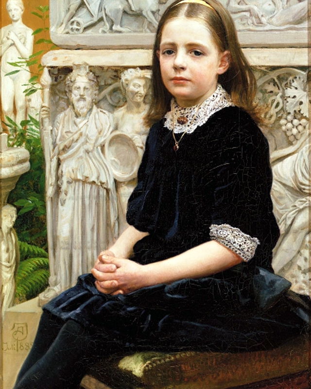 Portrait of Theodora Jacobsen. by August Jerndorff