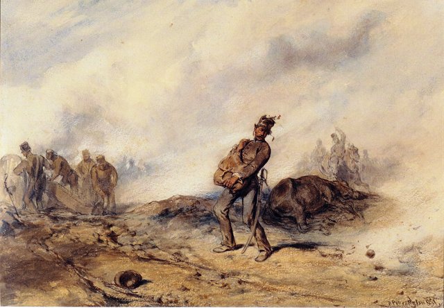 Nach der Schlacht by August von Pettenkofen