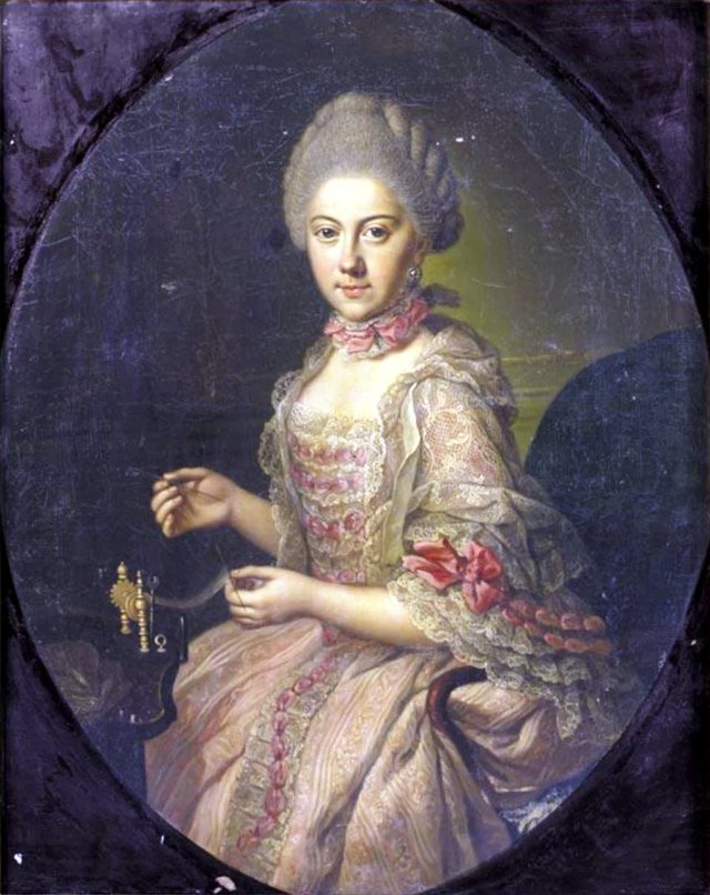 Porträt der Augusta Dorothea Princess of Brunswick-Wolfenbüttel (1749-1810) by Anna Rosina de Gasc