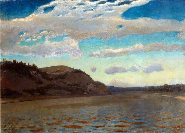 Sun eclipse near Vyatskie Polyany by Apollinary Vasnetsov