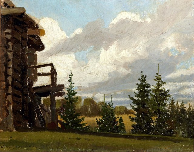 A house with a balcony. Krasnoye village by Apollinary Vasnetsov