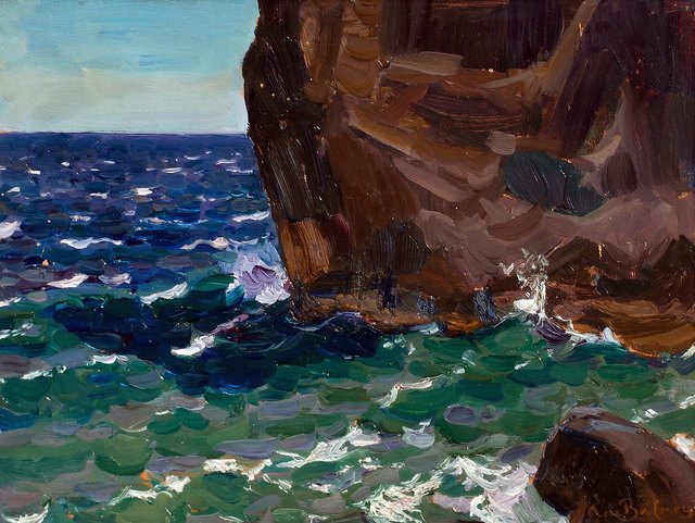 Crimea. Surf at the Diva Rock by Apollinary Vasnetsov