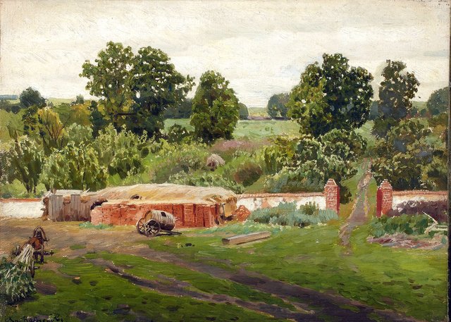 Grey day. Kozlovka by Apollinary Vasnetsov