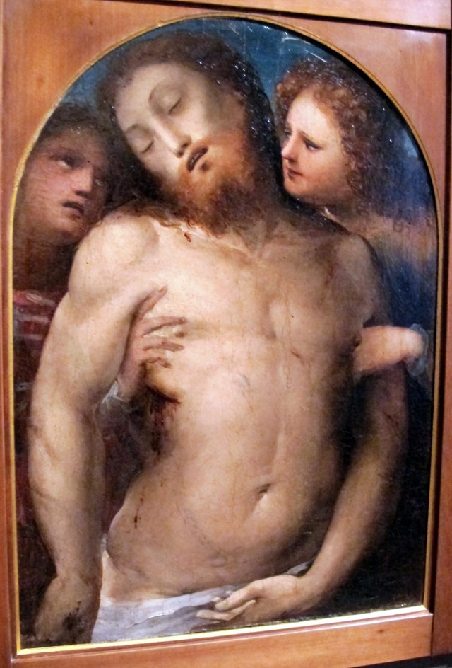 Toter Christus mit Engeln by Domenico Beccafumi