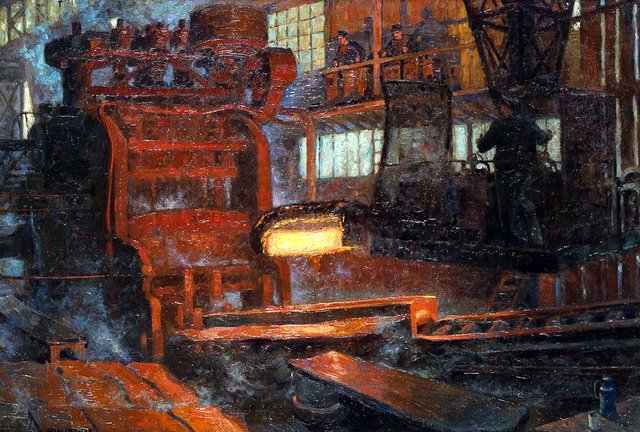 Stahlwalzwerk by Hans Baluschek