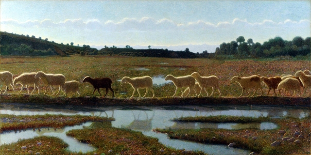 Lo specchio della vita (E ciò che l'una fa, e l'altre fanno) by Giuseppe Pellizza da Volpedo