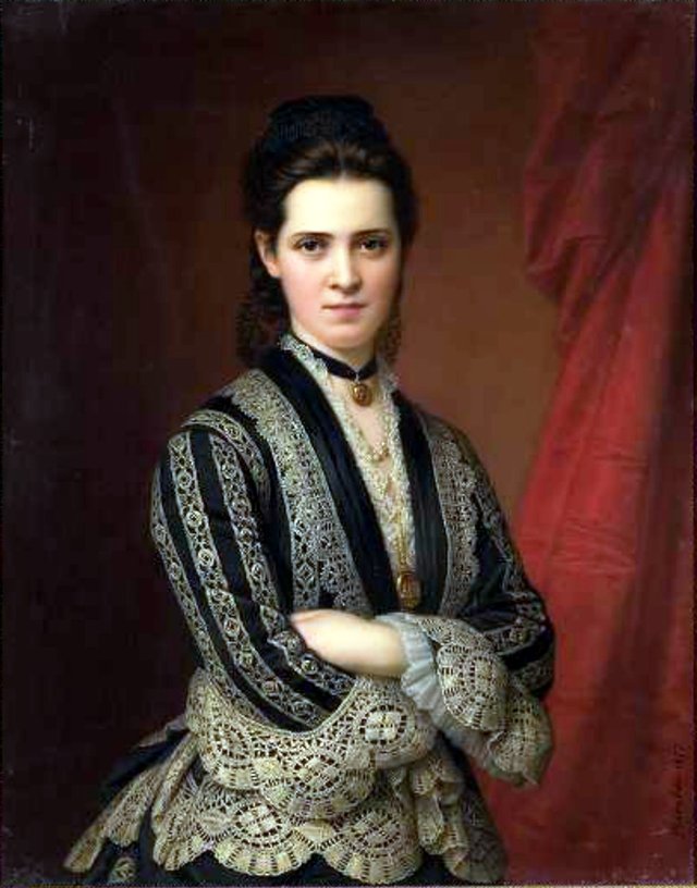 Portrait of Ilona Zichy, Mrs. Ferenc Nádasdy by Miklós Barabás
