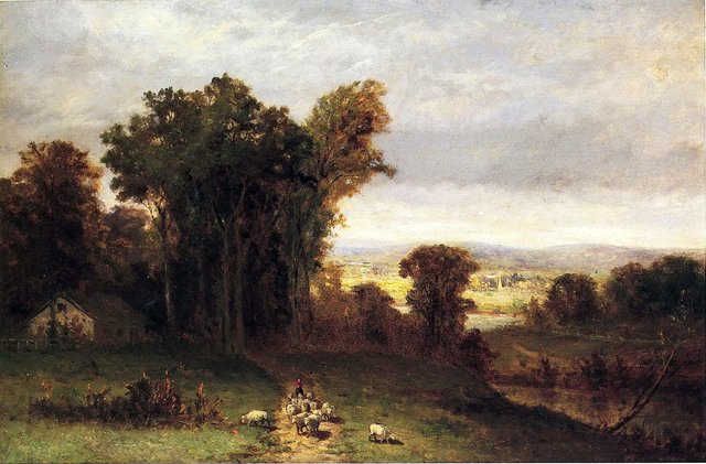 Scene along the Connecticut River, Westmoreland by Edward Mitchell Bannister