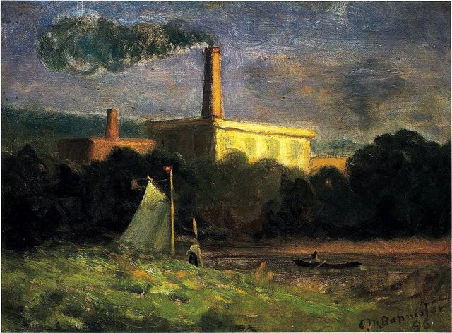 The Mill in Knightsville by Edward Mitchell Bannister