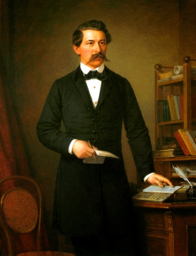 Portrait of János Arany by Miklós Barabás