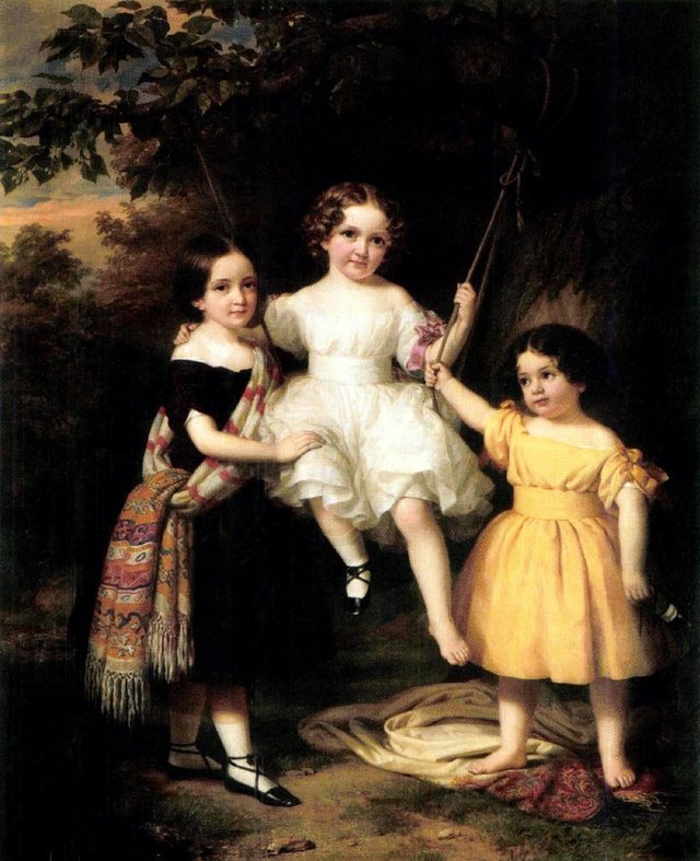 The Daughters of the Artist by Miklós Barabás