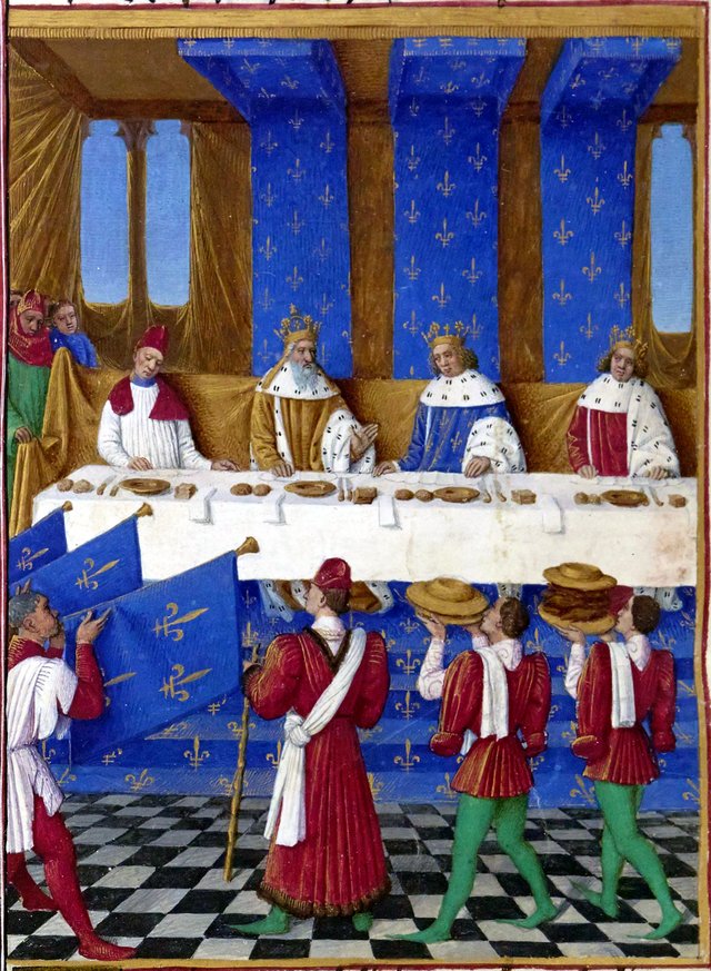 Banquet de Charles V le Sage by Jean Fouquet