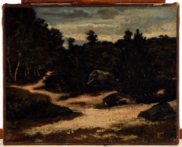 Chemin sableux en forêt de Fontainebleau by Antoine-Louis Barye