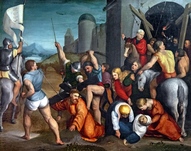 The Way to Calvary by Jacopo Bassano
