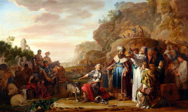 Abraham und Melchisedek by Claes Corneliszoon Moeyaert