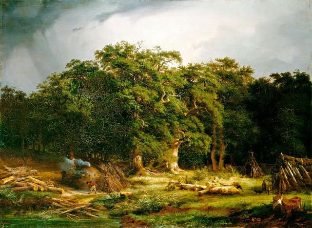 Paysage avec charbonniers by Alexandre Calame