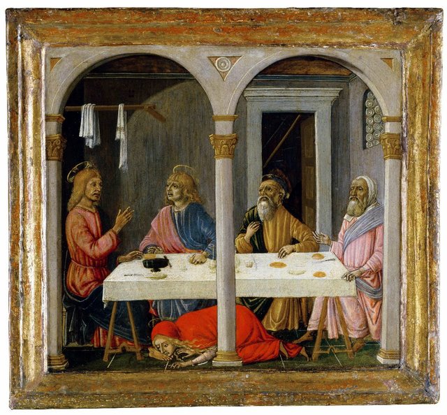 La cena in casa di Simone by Matteo di Giovanni