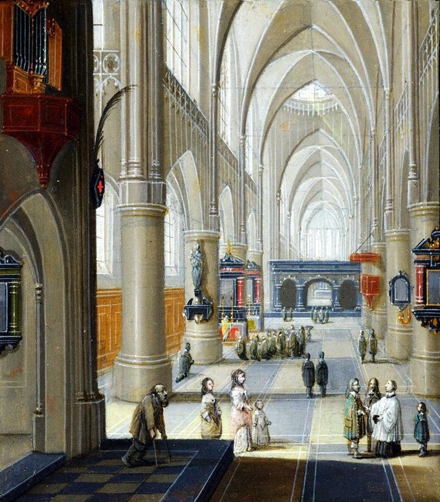 Zwei Kircheninterieurs (Bildpaar). Kircheninterieur: Am Tag by Pieter Neefs the Younger