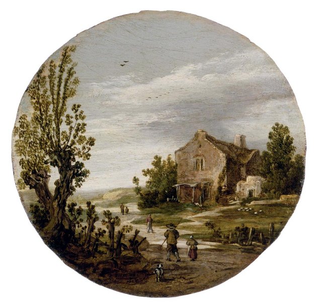 Landschaft mit Gehöft und Landweg by Esaias van de Velde