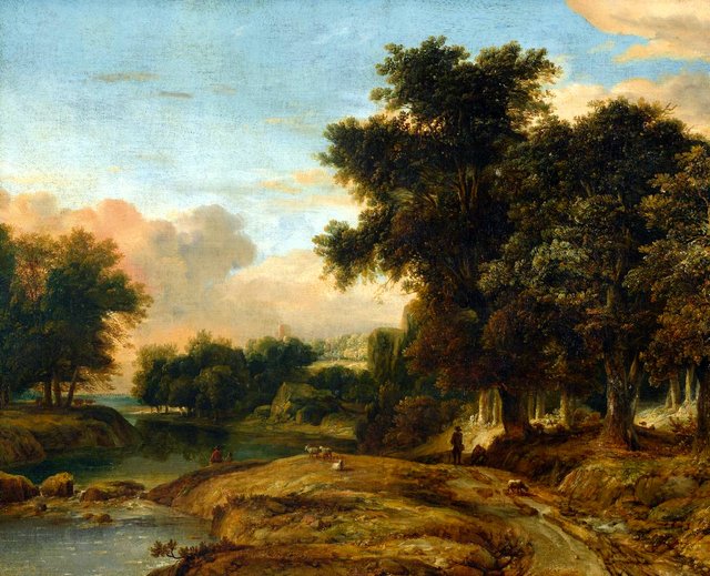 Waldiges Flusstal by Roelant Roghman