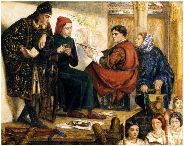 Giotto Painting Dante's Portrait by Dante Gabriel Rossetti