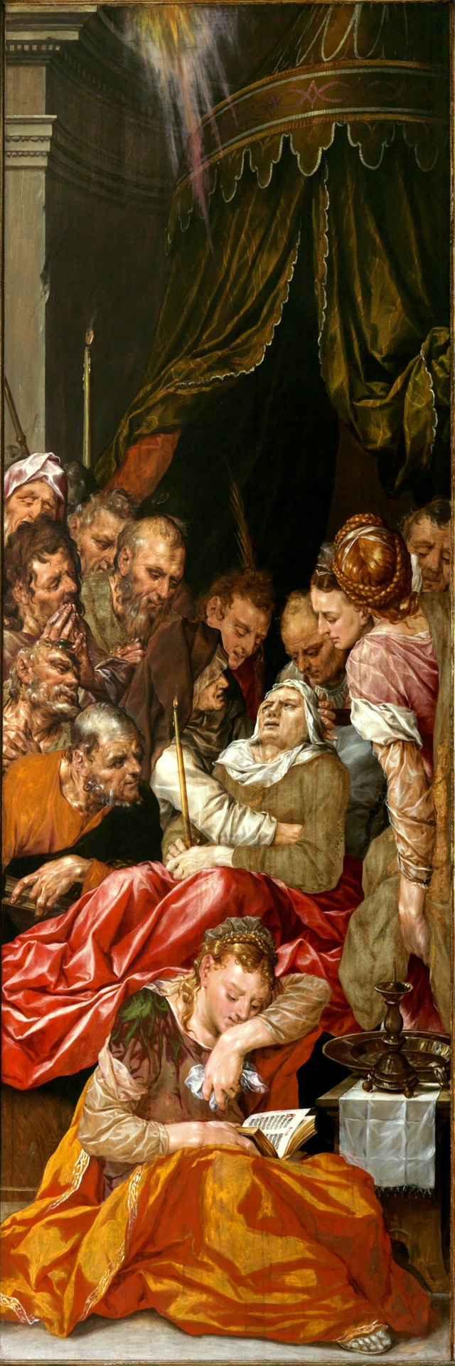 Mary on her death-bed by Dirck Barendsz.