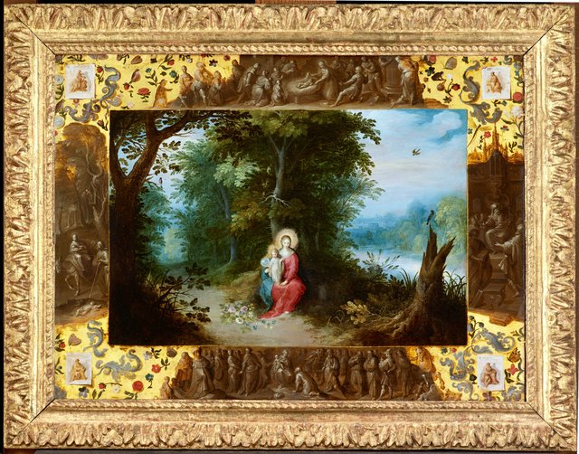 La vierge dans une forêt by Abraham Govaerts
