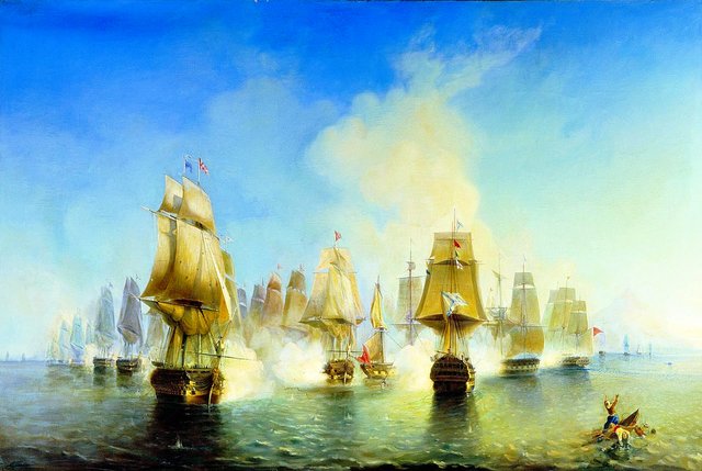 Battle of Athos 1807 by Alexey Bogolyubov
