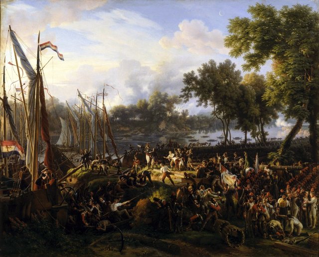 Passage du Rhin par l'armée française à Dusseldorf, 6 septembre 1795 by Louis-François, Baron Lejeune
