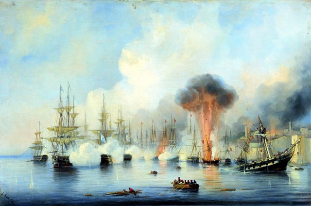 Battle of Sinop by Alexey Bogolyubov